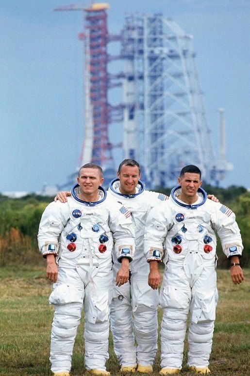 The first humans to fly aboard the might Saturn V; Borman, Lovell and Anders.